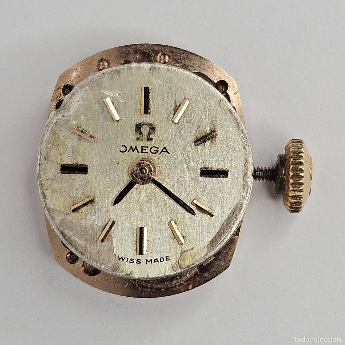 Recambios de relojes: MAQUINARIA RELOJ OMEGA &Omega; 483-CALIBRE-SWISS-17 JEWELS-ESFERA-TIJA-AGUJAS-CORONA. A&Ntilde;OS 60