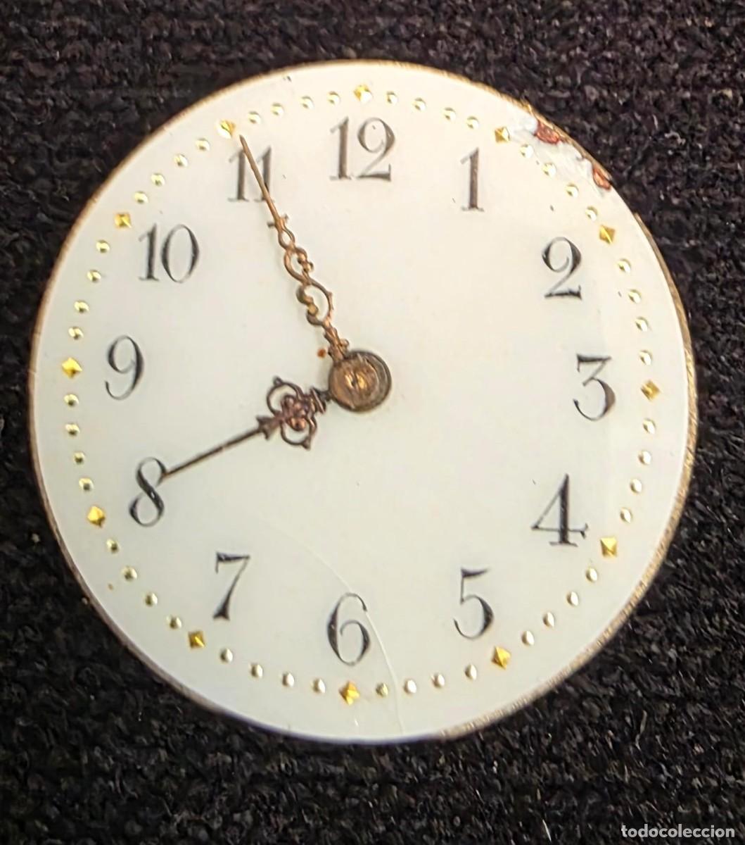 Recambios de relojes: Maquinaria y esfera de reloj antiguo de bolsillo &ndash; Movimiento mec&aacute;nico suizo 2,3 cm para colecci&oacute;n