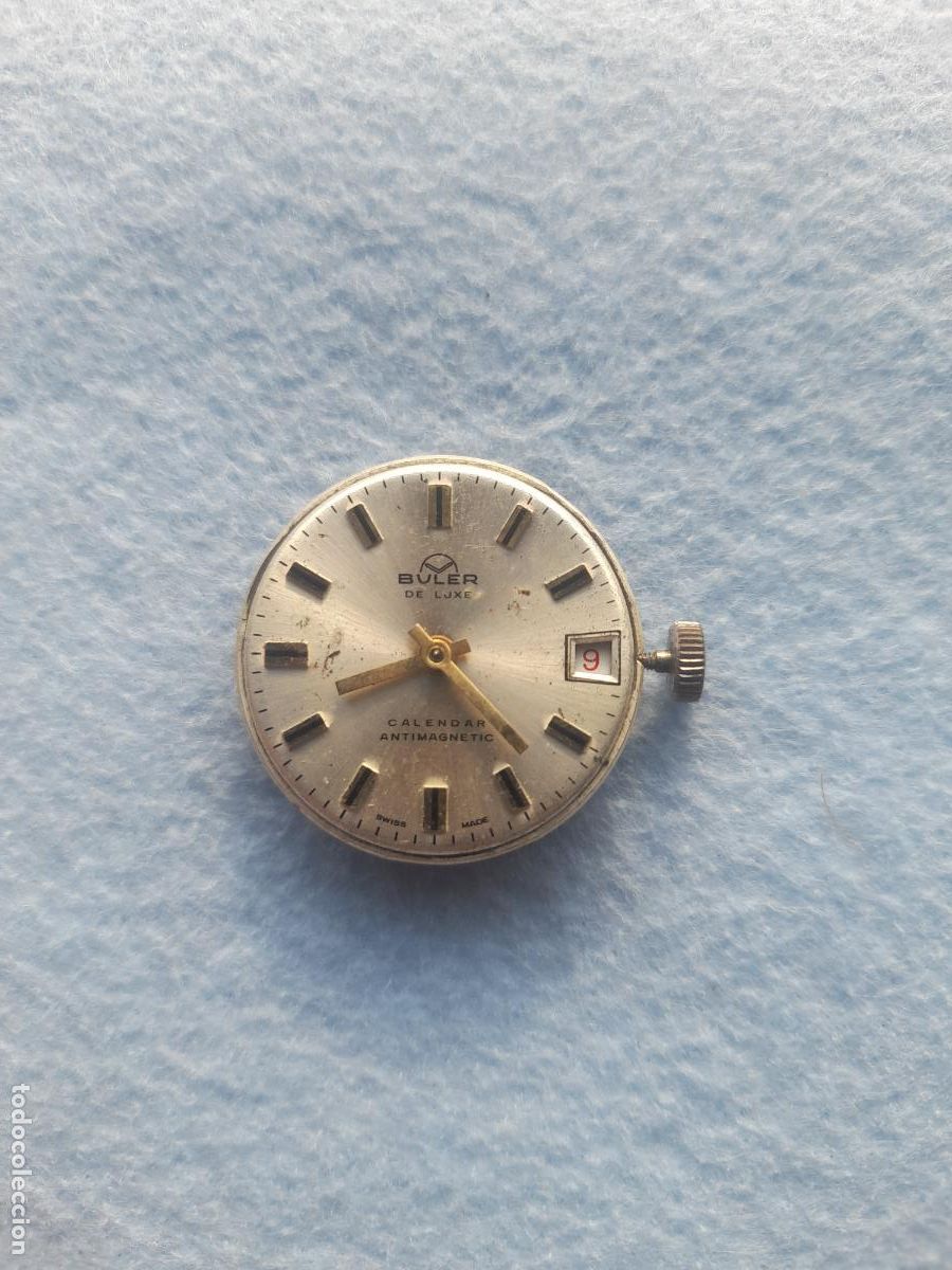 Recambios de relojes: Buler de Luxe. M&aacute;quina + Esfera + Agujas + Corona para Reloj Cl&aacute;sico de Caballero.