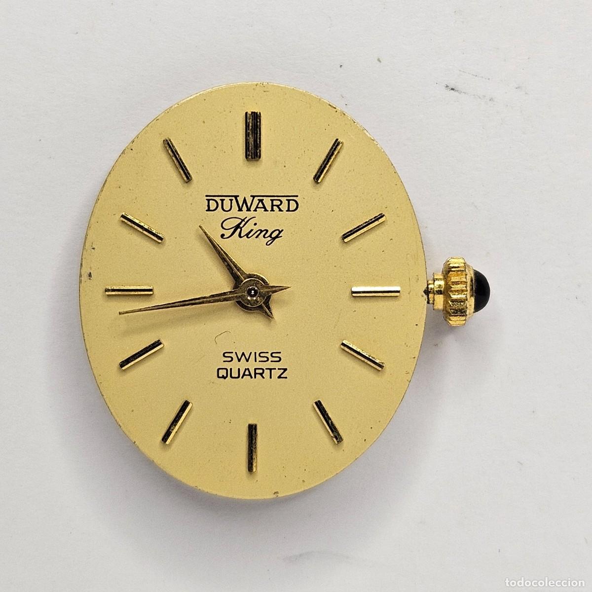Recambios de relojes: MAQUINARIA RELOJ-DUWARD KING QUARTZ-CALIBRE-GEMINI 900-GERMANY-ESFERA-AGUJAS-CORONA ZAFIRO-CRISTAL-6