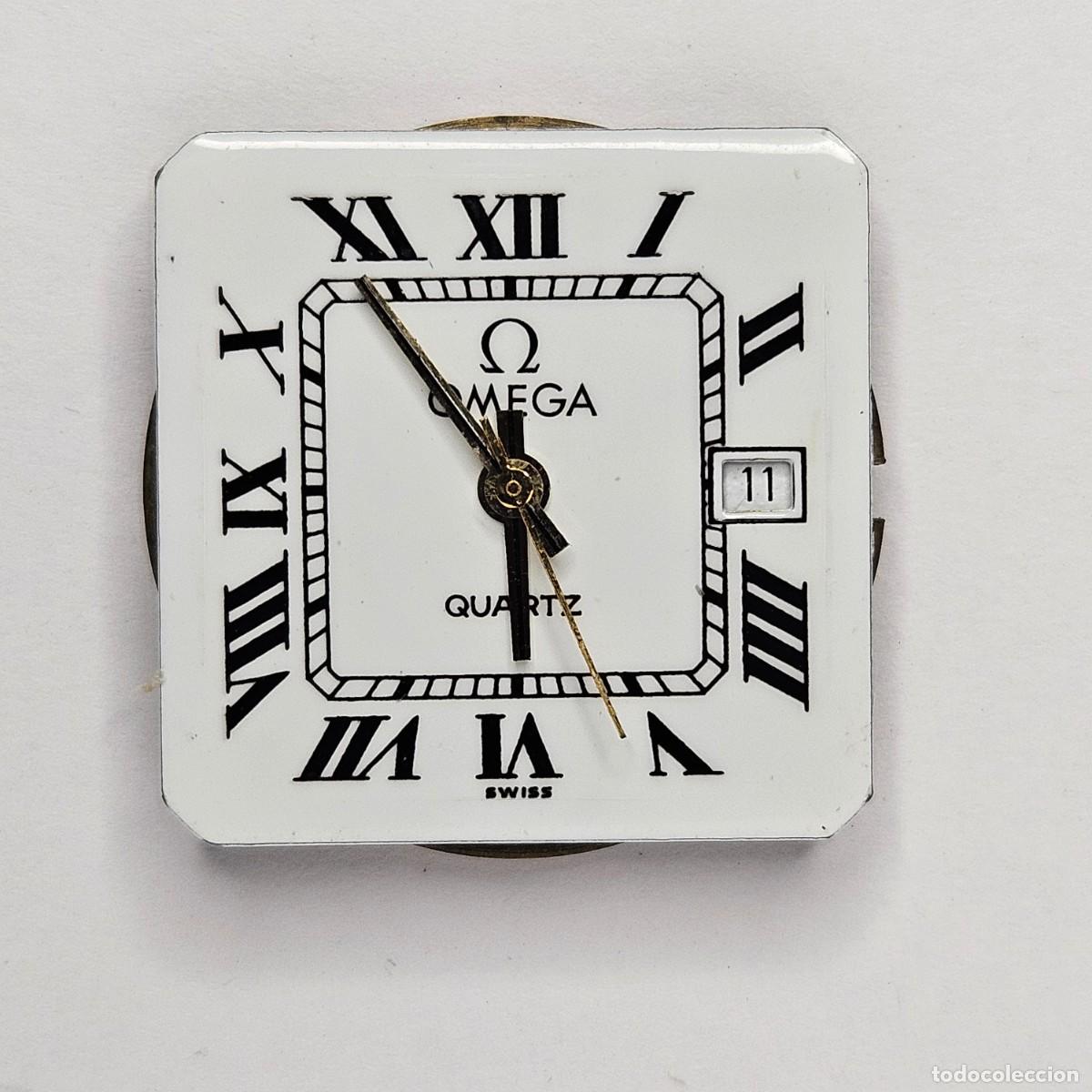 Recambios de relojes: MAQUINARIA RELOJ-OMEGA QUARTZ-CALIBRE-ETA 256.111-BATA-ESFERA PORCELANA-AGUJAS-CORONA-CRISTAL-9 JEWE