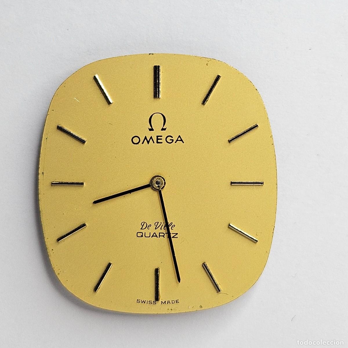 Recambios de relojes: MAQUINARIA RELOJ-OMEGA DE VILLE 1365 QUARTZ-CALIBRE-ESFERA-BATA-AGUJAS-CRISTAL-A&Ntilde;OS 80-HOMBRE