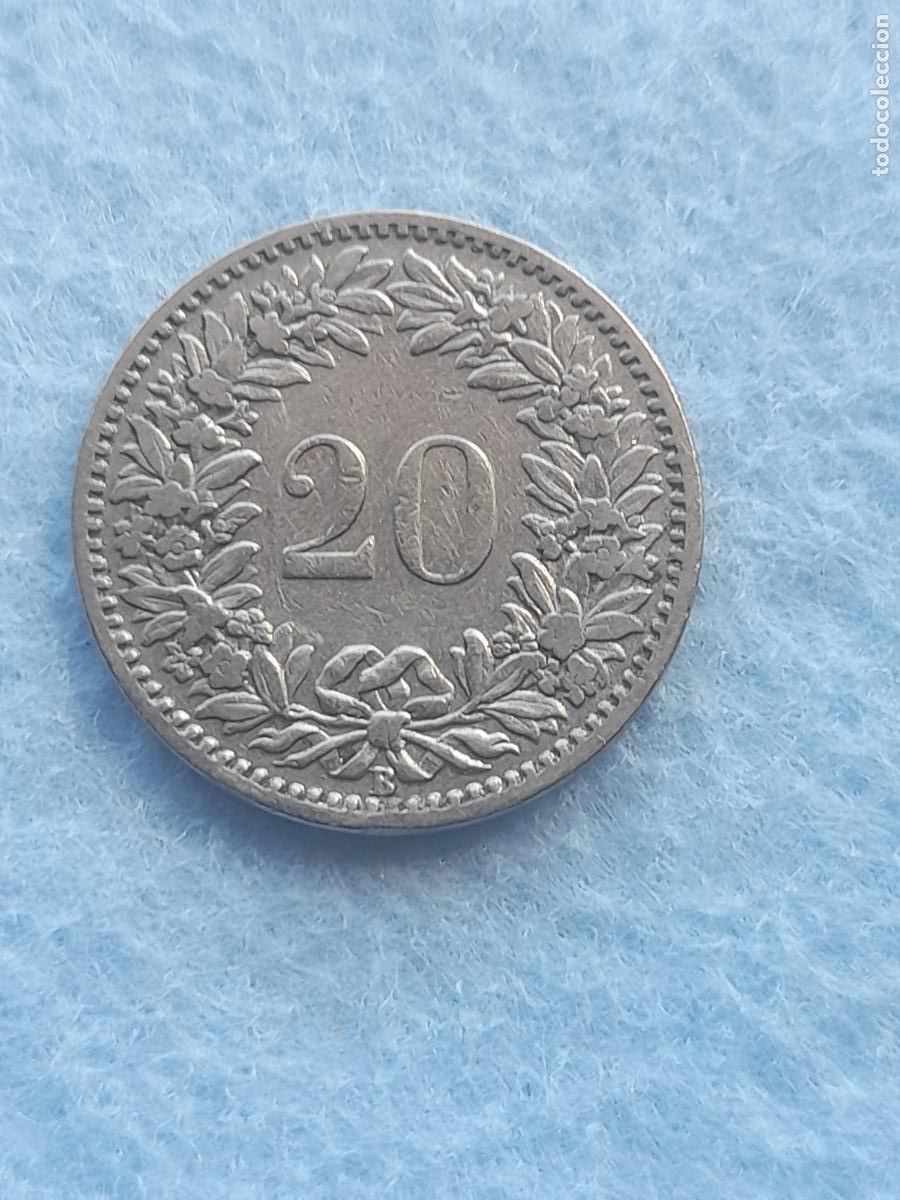 Recambios de relojes: Suiza. 20 C&eacute;ntimos. A&ntilde;o 1902.