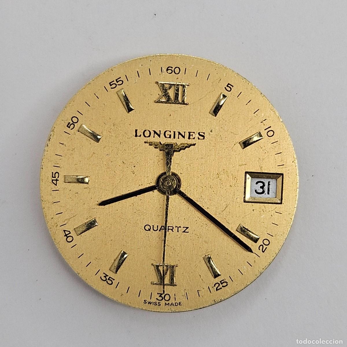 Recambios de relojes: MAQUINARIA RELOJ-LONGINES QUARTZ-L 152.4-CALIBRE-ETA 256.111-ESFERA-AGUJAS-CALENDARIO-SWISS-9 JEWELS