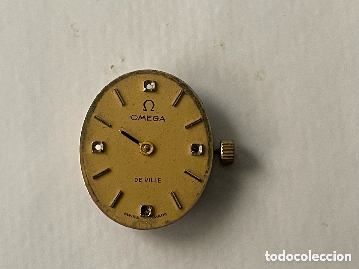 Recambios de relojes: Maquinaria Omega calibre 485 De Ville manual 17 rub&iacute;es esfera con &iacute;ndices de piedra
