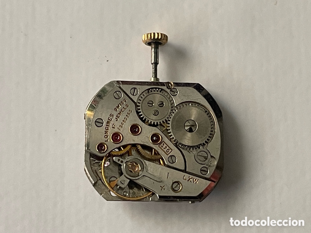 Recambios de relojes: Maquinaria Longines calibre 570 manual 17 rub&iacute;es LXW cushion Swiss piezas reparaci&oacute;n