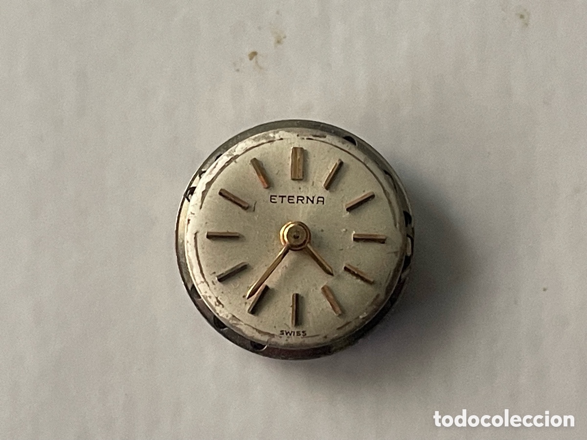 Recambios de relojes: Maquinaria Eterna se&ntilde;ora manual vintage 14mm Swiss esfera original serie 1952019