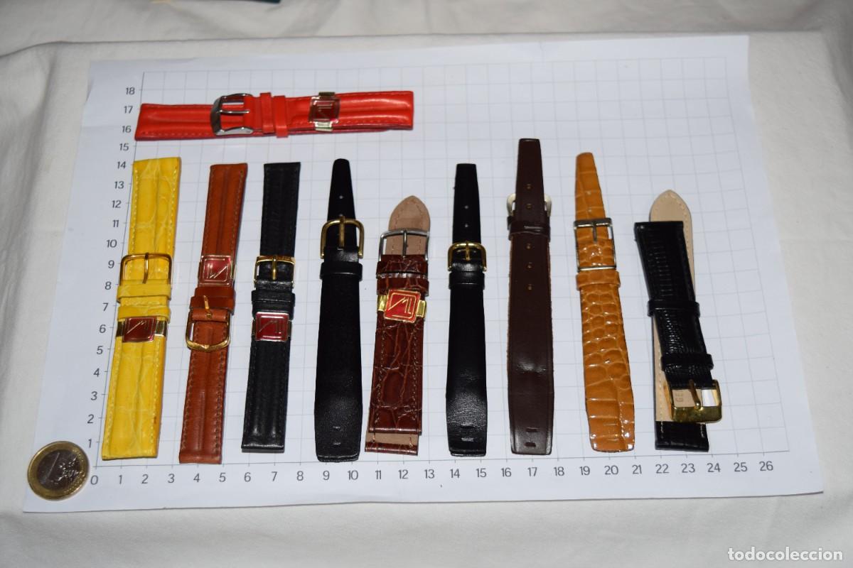 Pe&ccedil;as de reposi&ccedil;&atilde;o de rel&oacute;gios: VINTAGE - Lote 10 CORREAS diferentes, de piel, para relojes antiguos &iexcl;Mira fotos y detalles! Lote 02