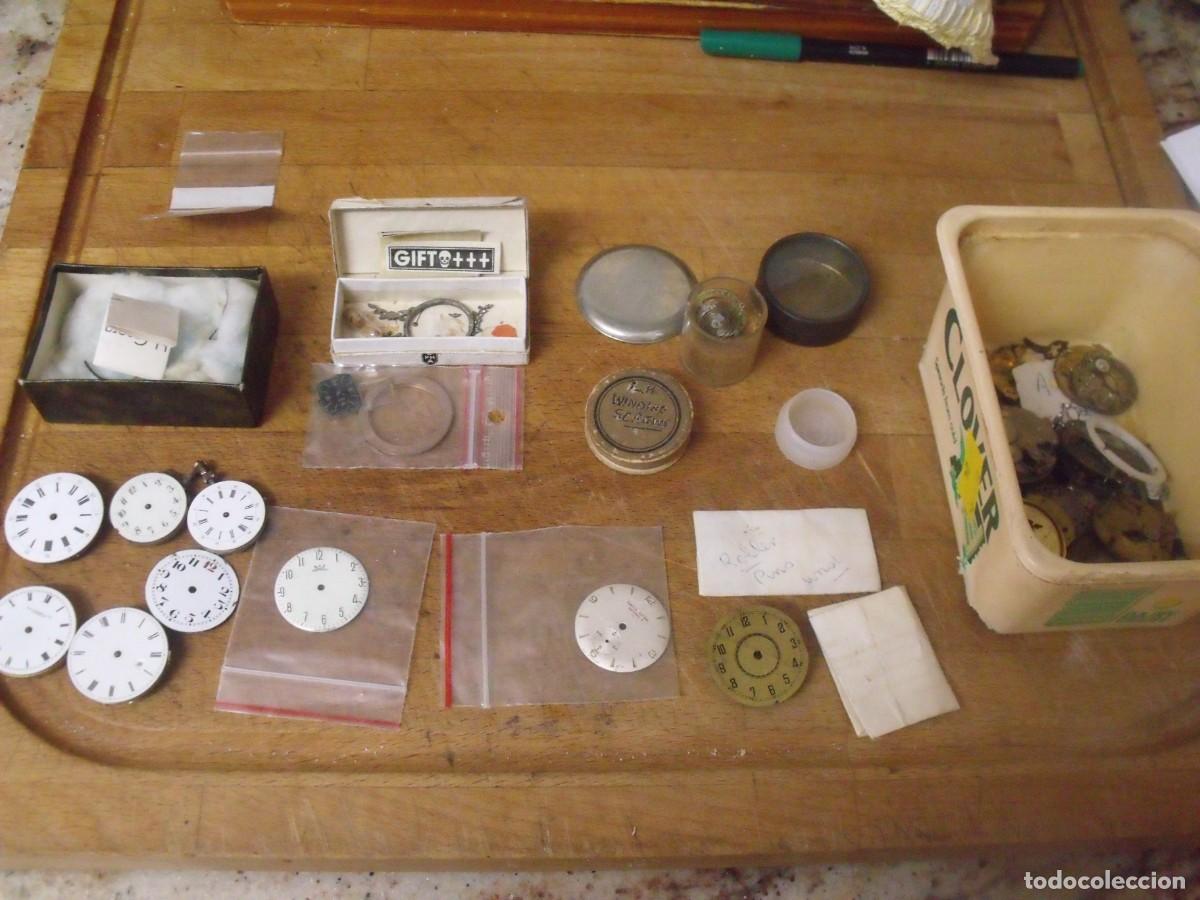 Recambios de relojes: GRAN LOTE DE MAQUINARIAS DE RELOJ BOLSILLO-ESFERAS Y PIEZAS-LOTE 259-97
