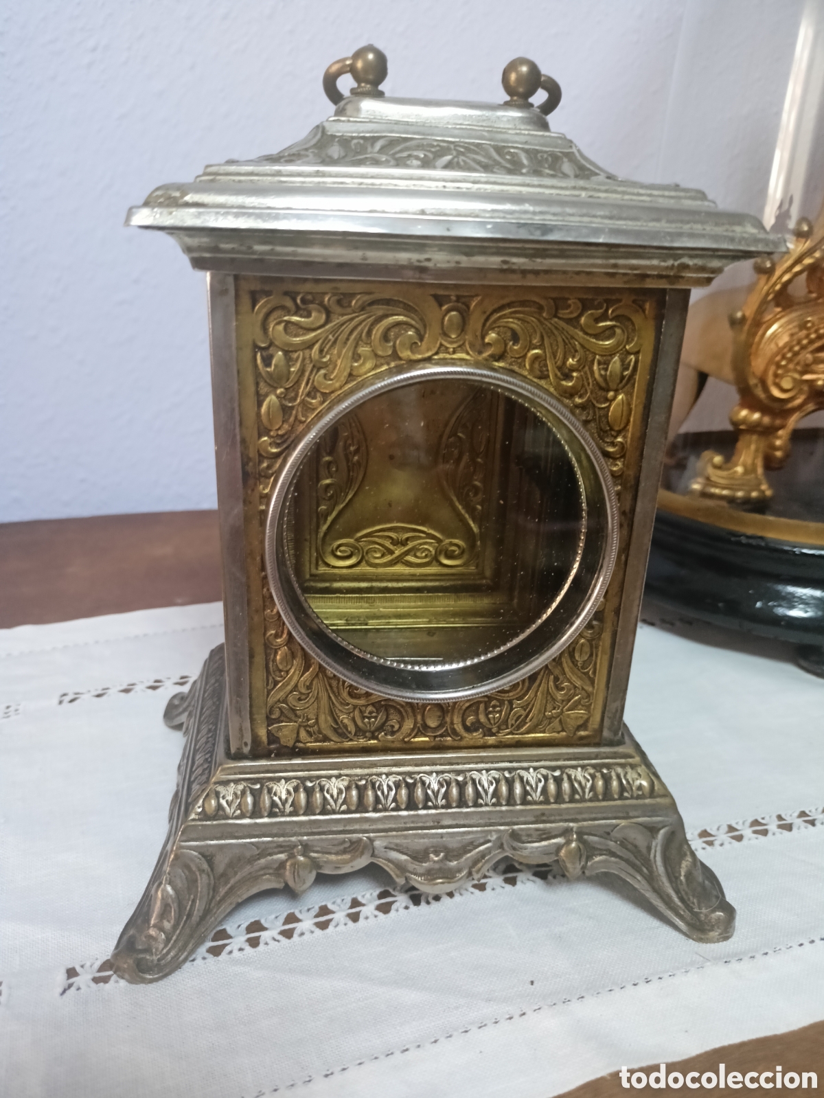 Recambios de relojes: CAJA METALICA ANTIGUO RELOJ CARRUAJE.