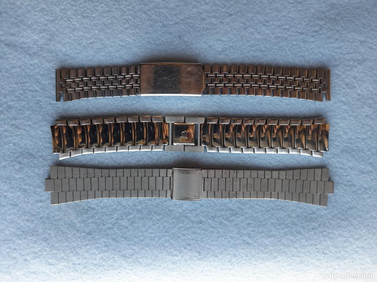 Spare Parts for Watches: Lote de 3 Pulseras para Relojes de Caballero.