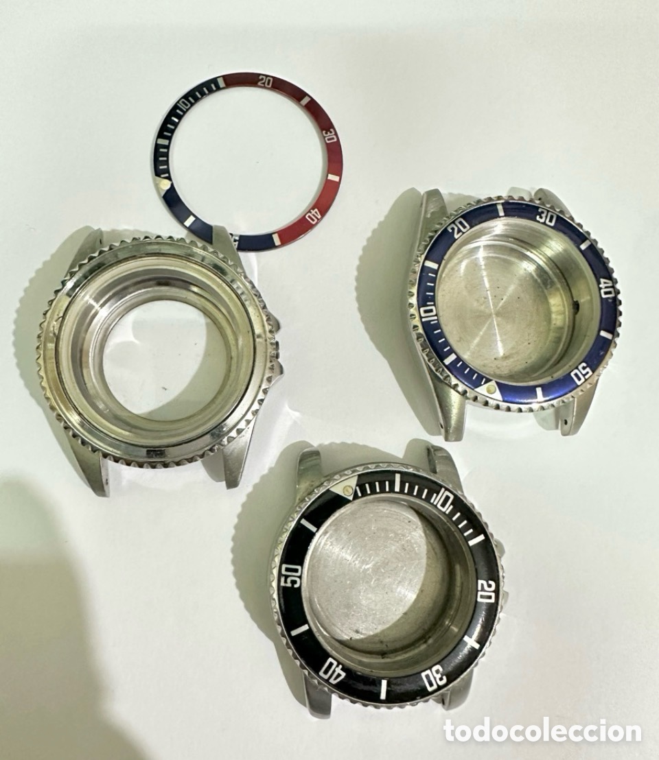 Recambios de relojes: Lote de tres carcasas de relojes DIVERS hombre est&aacute;n en buen estado