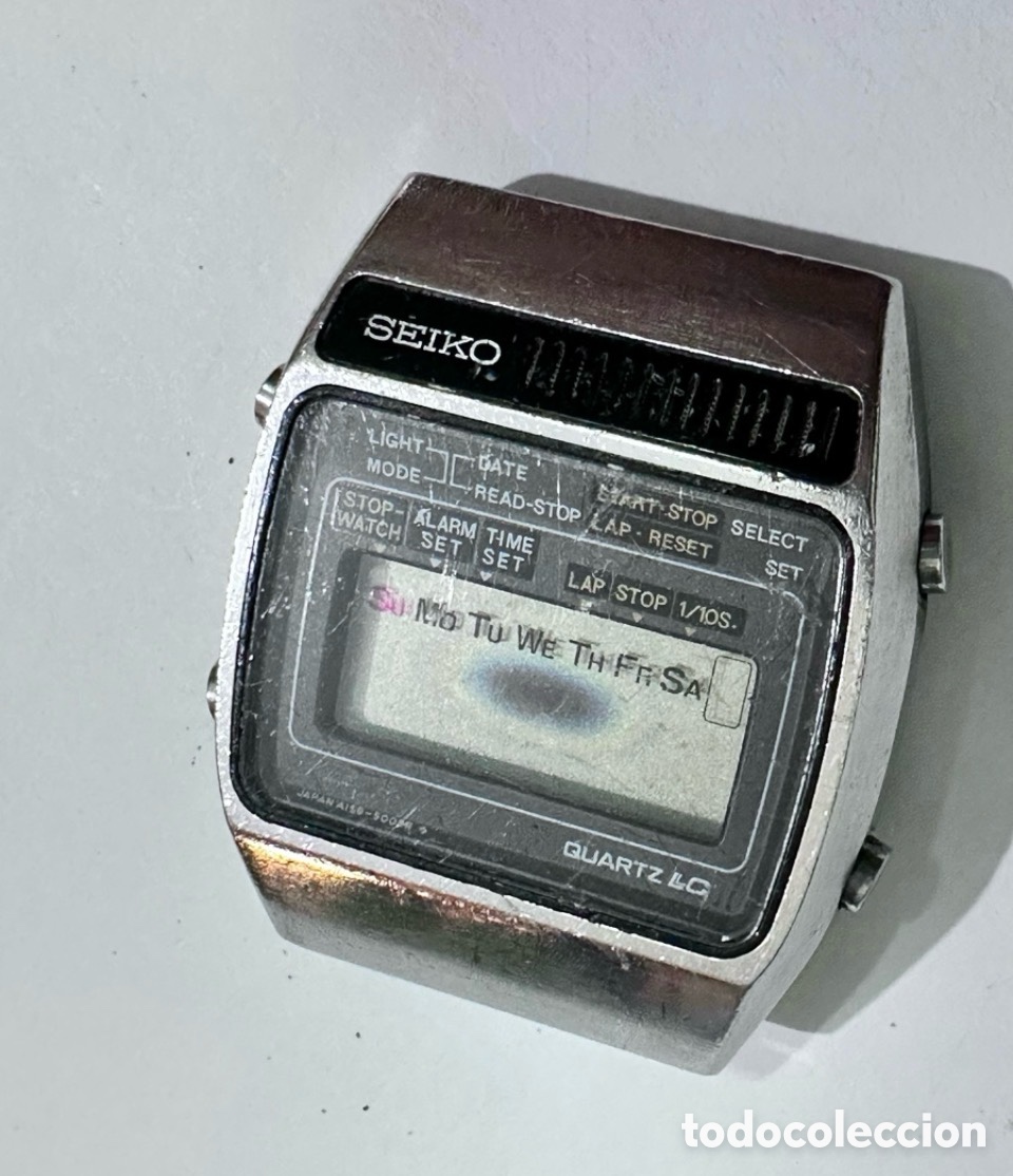Recambios de relojes: Antiguo reloj SEIKO A159-5009 DIGITAL LCD JAP&Oacute;N VINTAGE