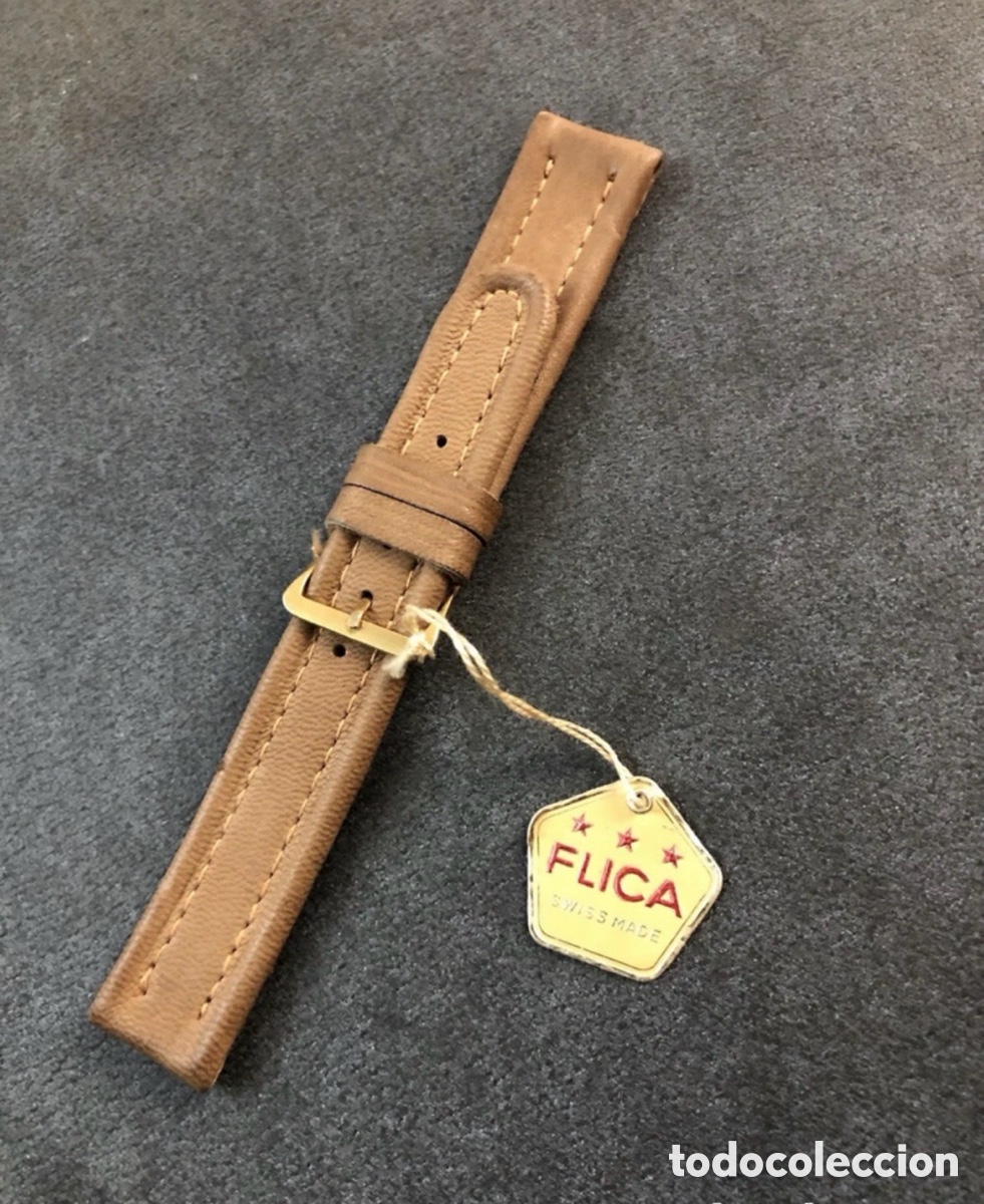 Pe&ccedil;as de reposi&ccedil;&atilde;o de rel&oacute;gios: ✅ Correa FLICA De Piel Hecho A Mano Para Reloj (stock Relojer&iacute;a ) 19 Mm SWISS
