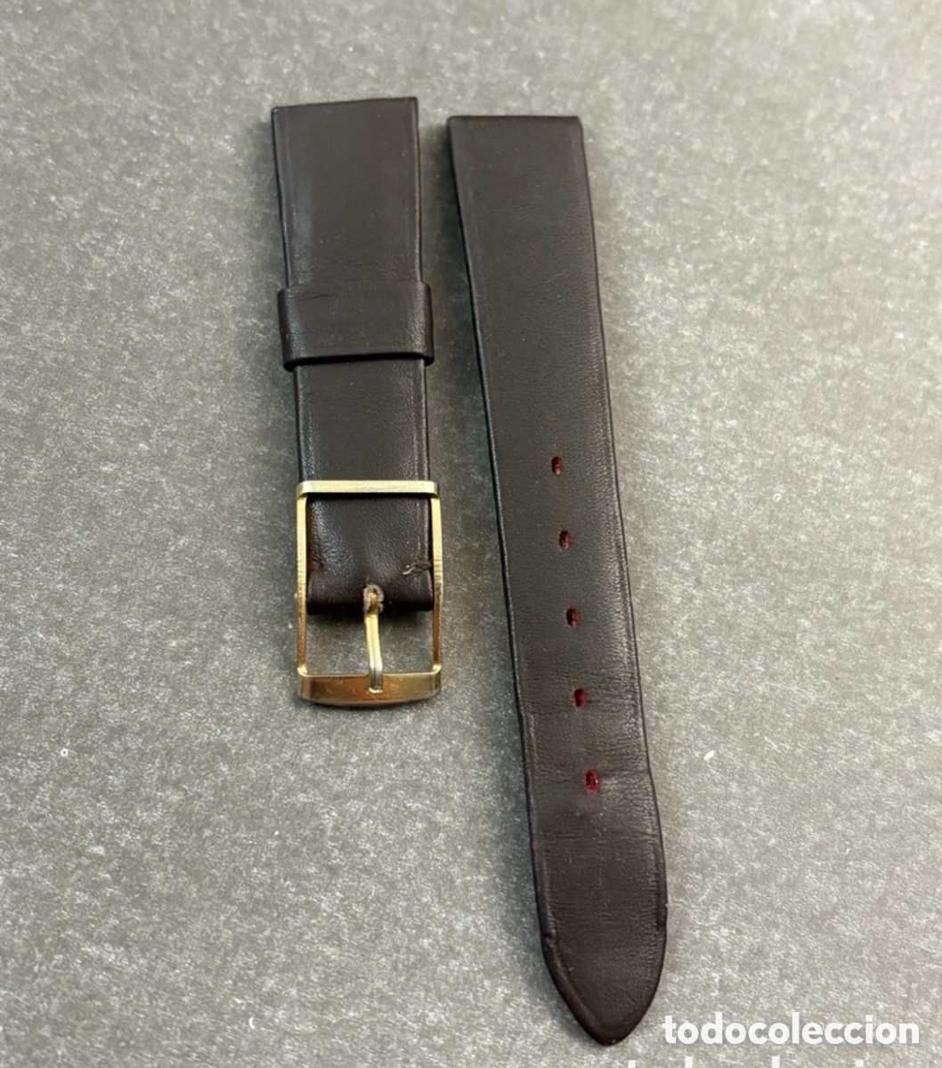 Recambios de relojes: ✅ Correa De Piel NORMA 18 Mm Marr&oacute;n Oscuro Vintage Swiss