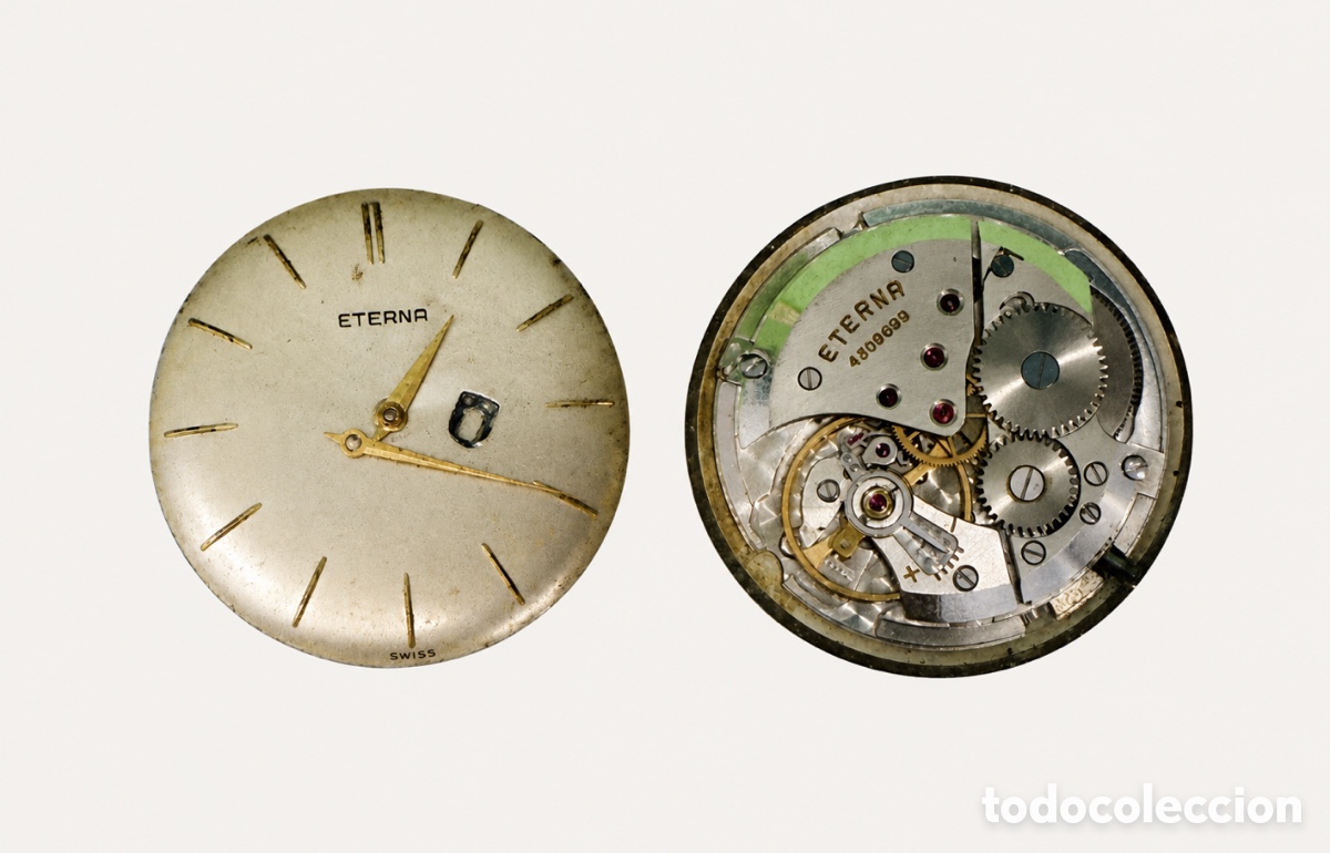 Pi&egrave;ces de rechange de montres et horloges: Esfera y maquinaria Eterna autom&aacute;tica suiza para reloj caballero
