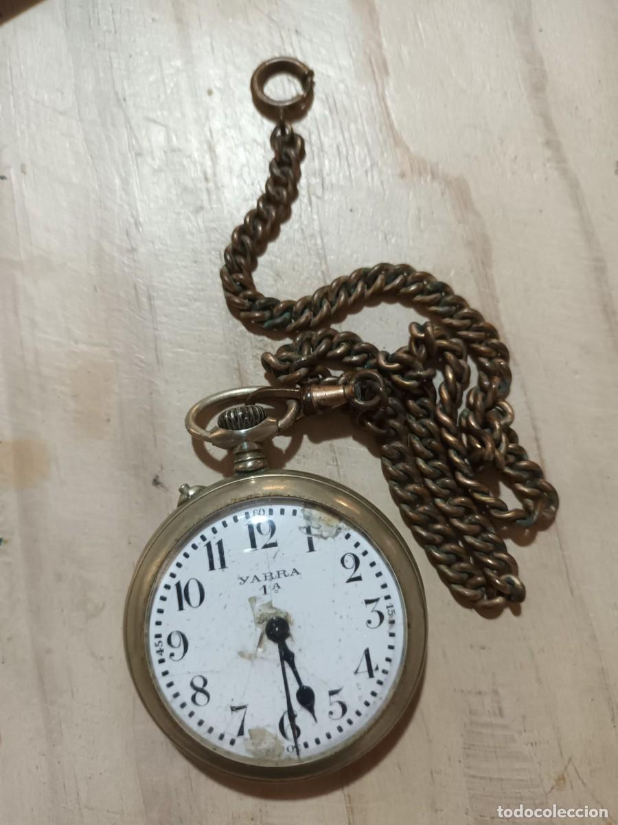 Recambios de relojes: Reloj de bolsillo antiguo YARRA 1&ordf; de cuerda con cadena &ndash; Funcionando