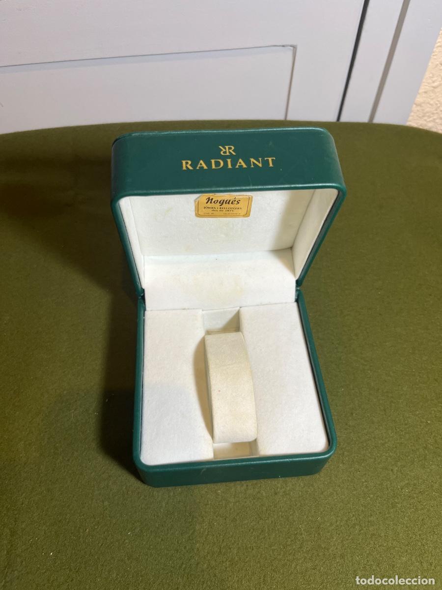 Recambios de relojes: Caja estuche original Radiant vintage a&ntilde;os 70-80 con etiqueta Joyer&iacute;a Nogu&eacute;s Vilafranca del Pened&egrave;s