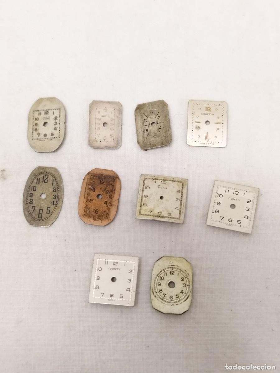 Recambios de relojes: Lote de 10 peque&ntilde;as esferas de reloj. A identificar.