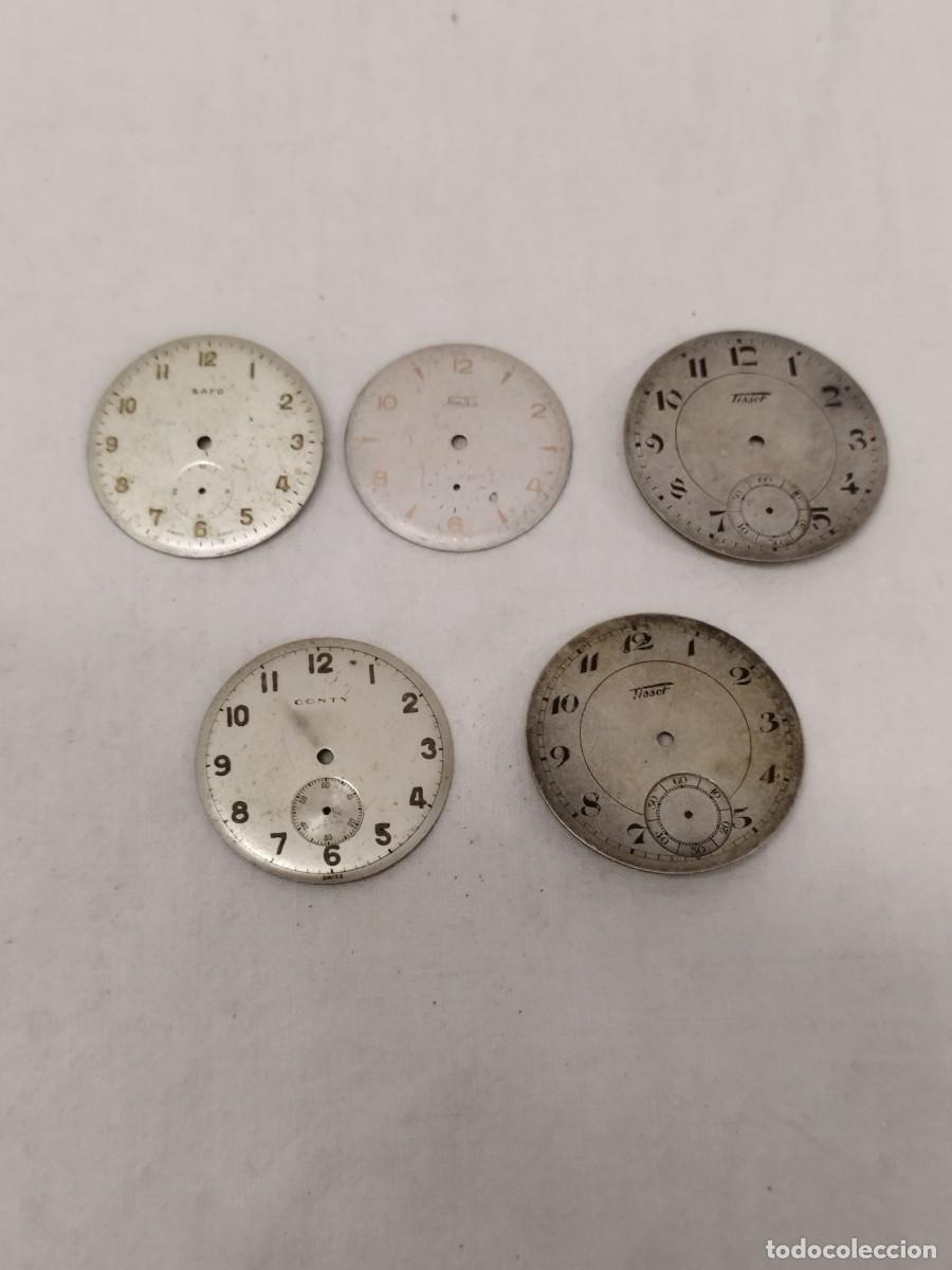 Recambios de relojes: Lote de 5 esferas de reloj. A identificar. Tissot.