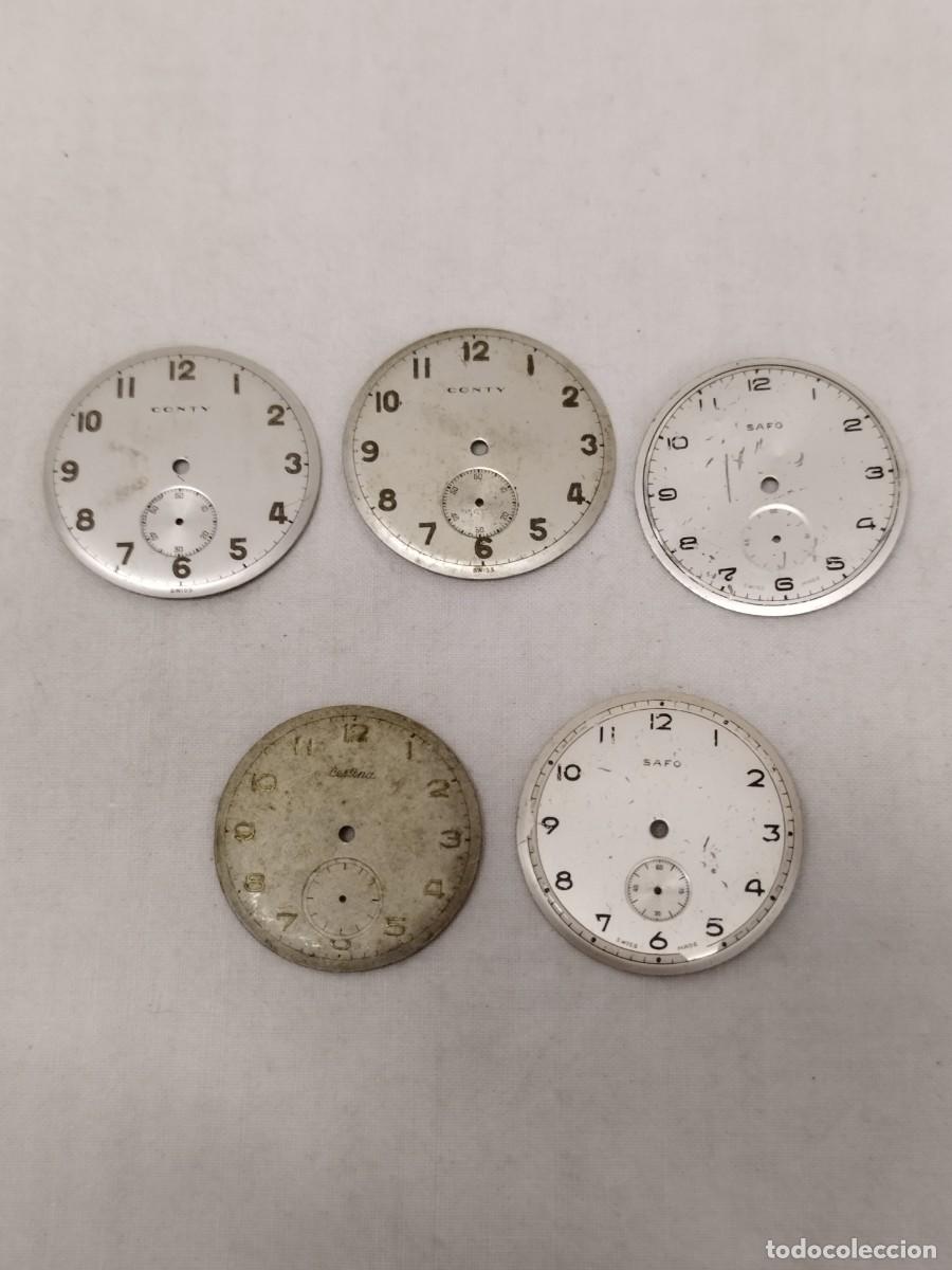 Recambios de relojes: Lote de 5 esferas de reloj. A identificar.