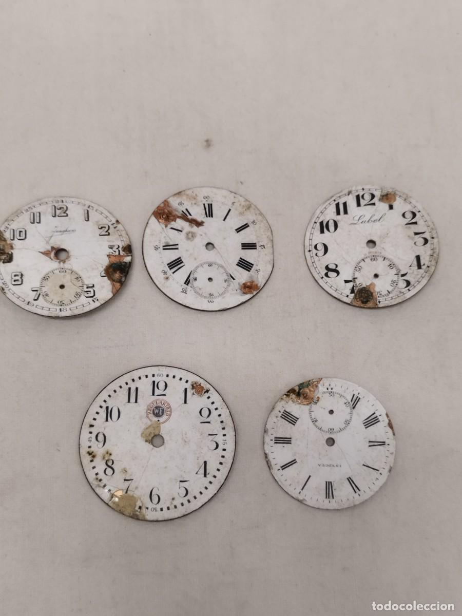 Recambios de relojes: Lote de 5 esferas de reloj. A identificar.