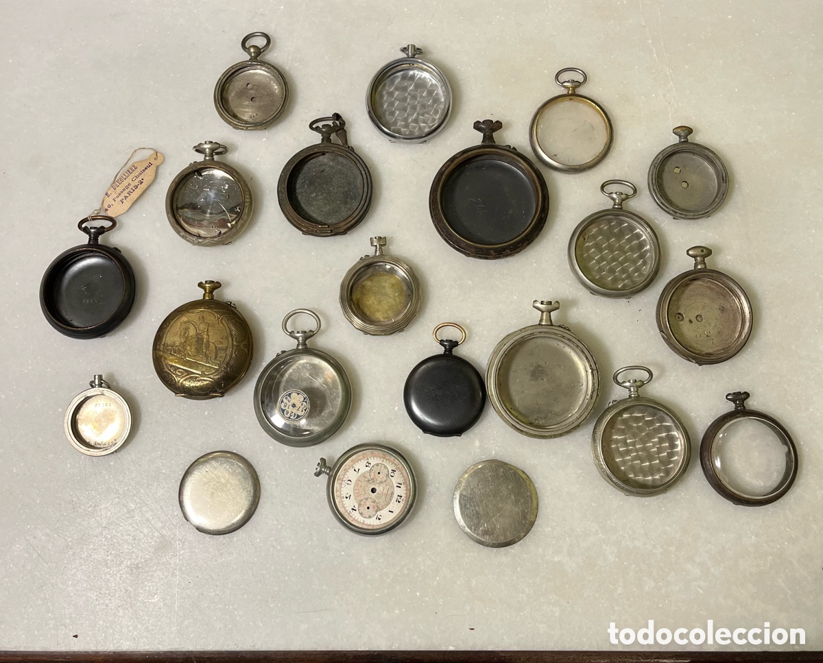 Recambios de relojes: Lote de cajas para reloj de bolsillo