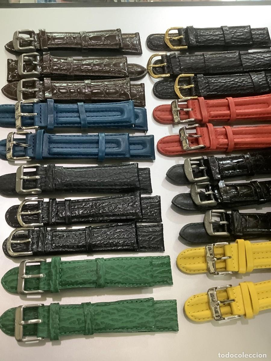 Recambios de relojes: LIQUIDACI&Oacute;N 20 CORREAS RELOJ - PIEL 20 mm. &iexcl;&iexcl;NUEVAS!! (VER FOTOS) CASIO, SEIKO, CAUNY, DOGMA, etc