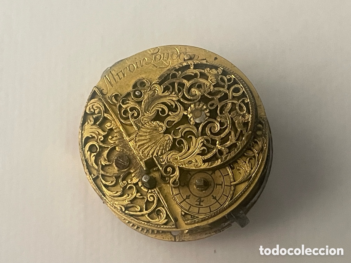 Recambios de relojes: Reloj de bolsillo antiguo tipo Catalina, caja de plata, firma Miroir London, para piezas