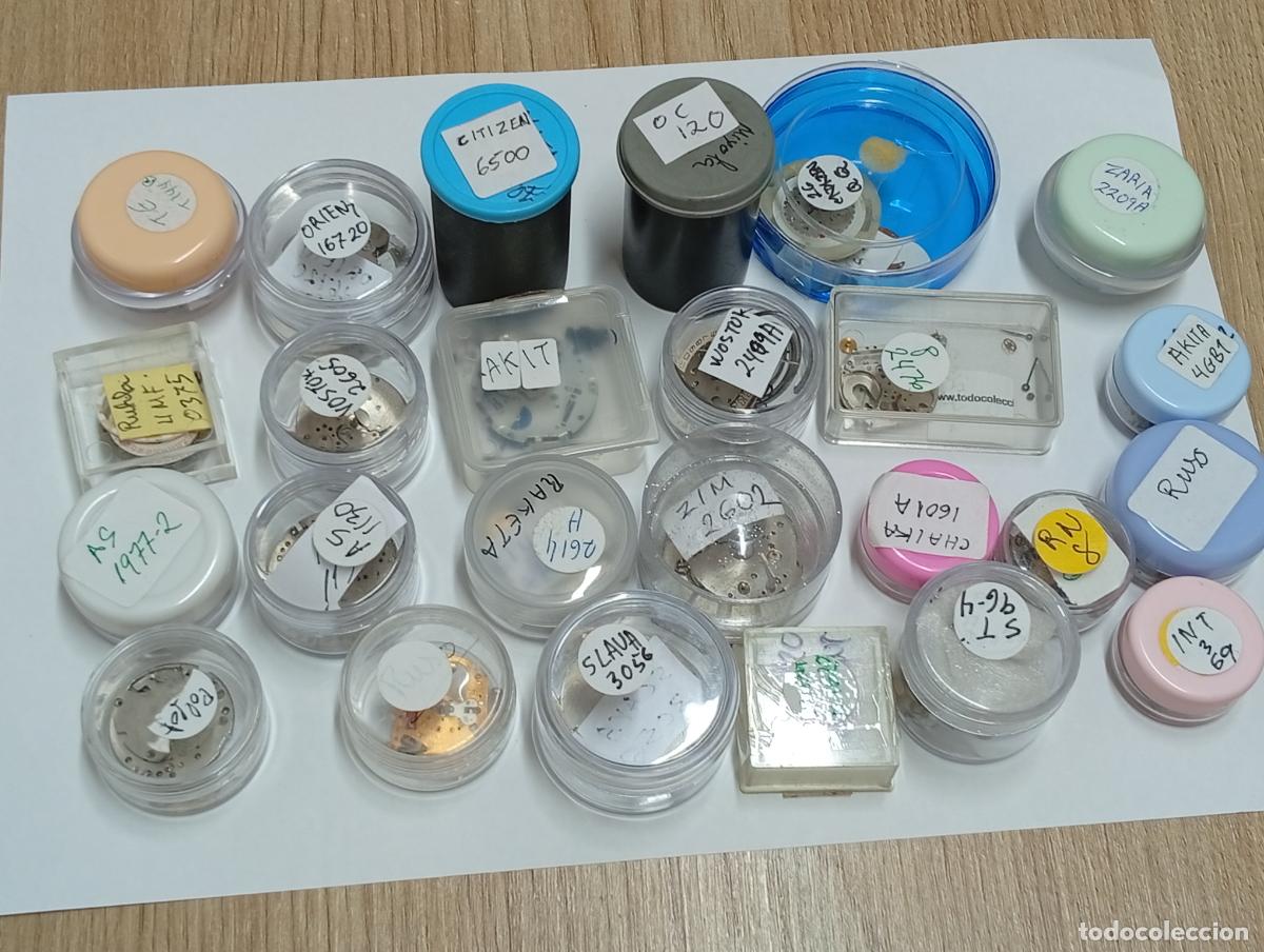 Recambios de relojes: Lote de restos de mecanismos