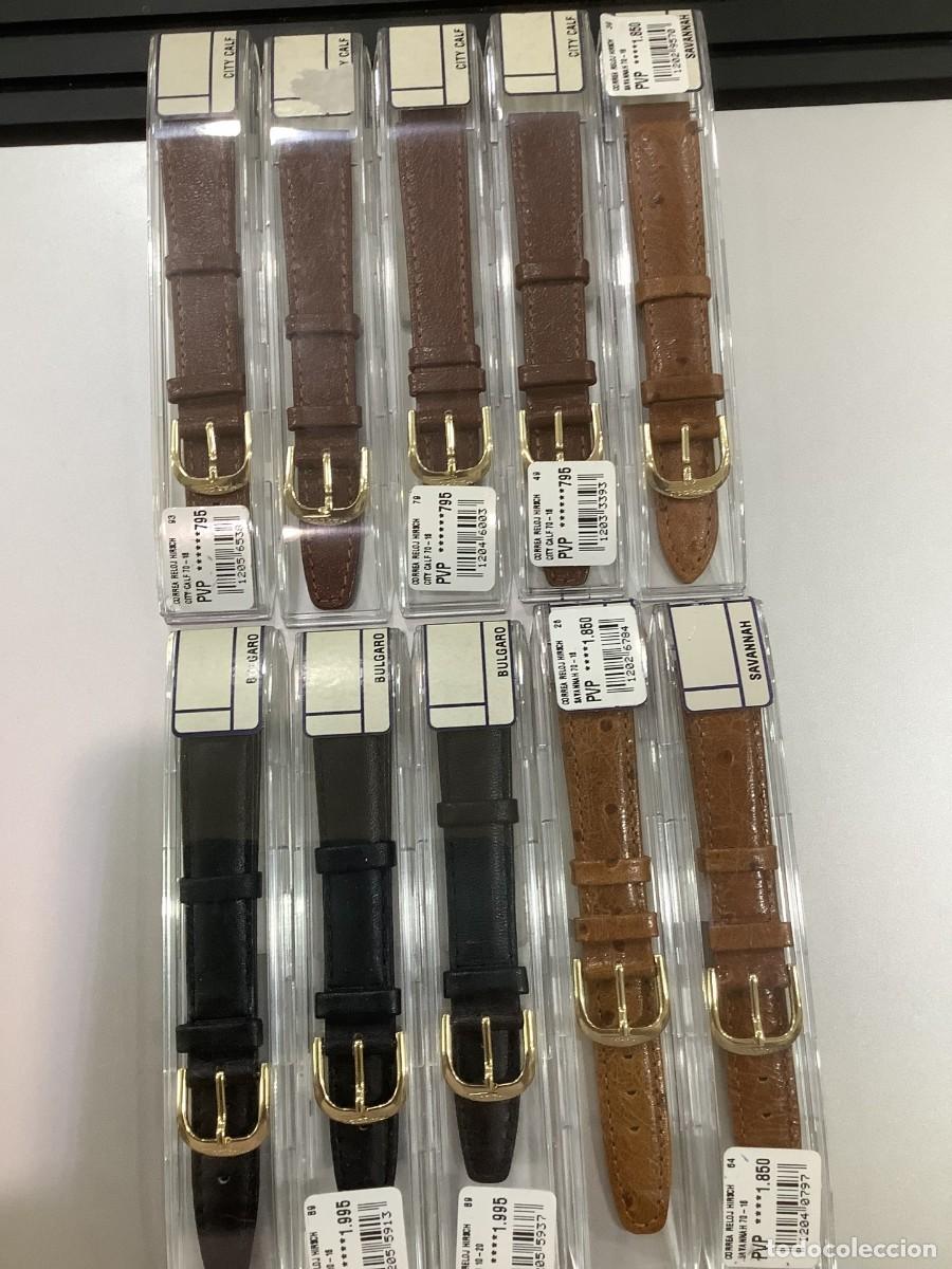 Recambios de relojes: LIQUIDACI&Oacute;N 10 CORREAS RELOJ !!! EN PIEL de 16 mm. - &iexcl;&iexcl;NUEVAS!! (VER FOTOS) CASIO, SEIKO, CAUNY etc.