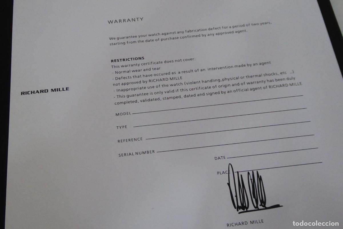 Recambios de relojes: Richard Mille folder and instructions RM 005-1 - Foto 5