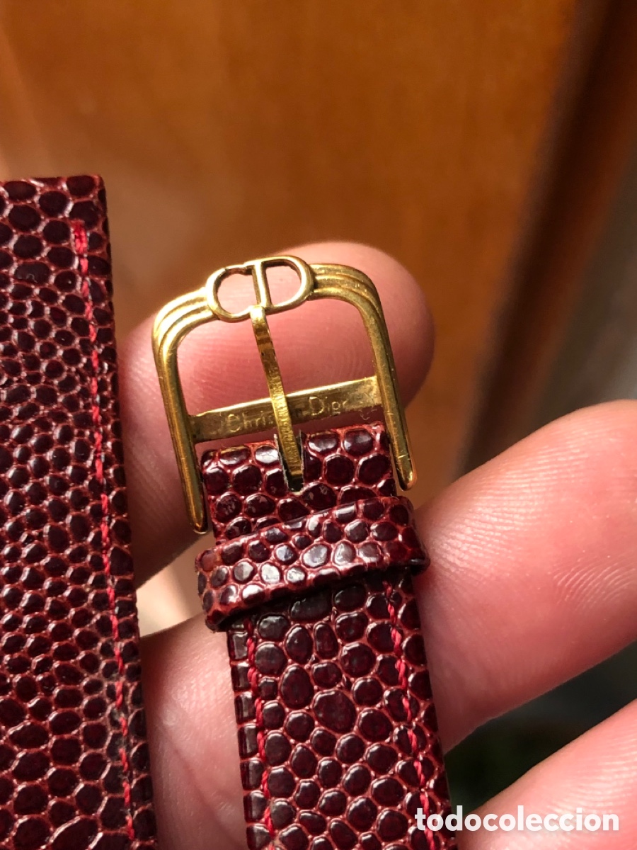 Recambios de relojes: Hebilla reloj Cristian dior ba&ntilde;o de oro correa 18 mm a estrenar