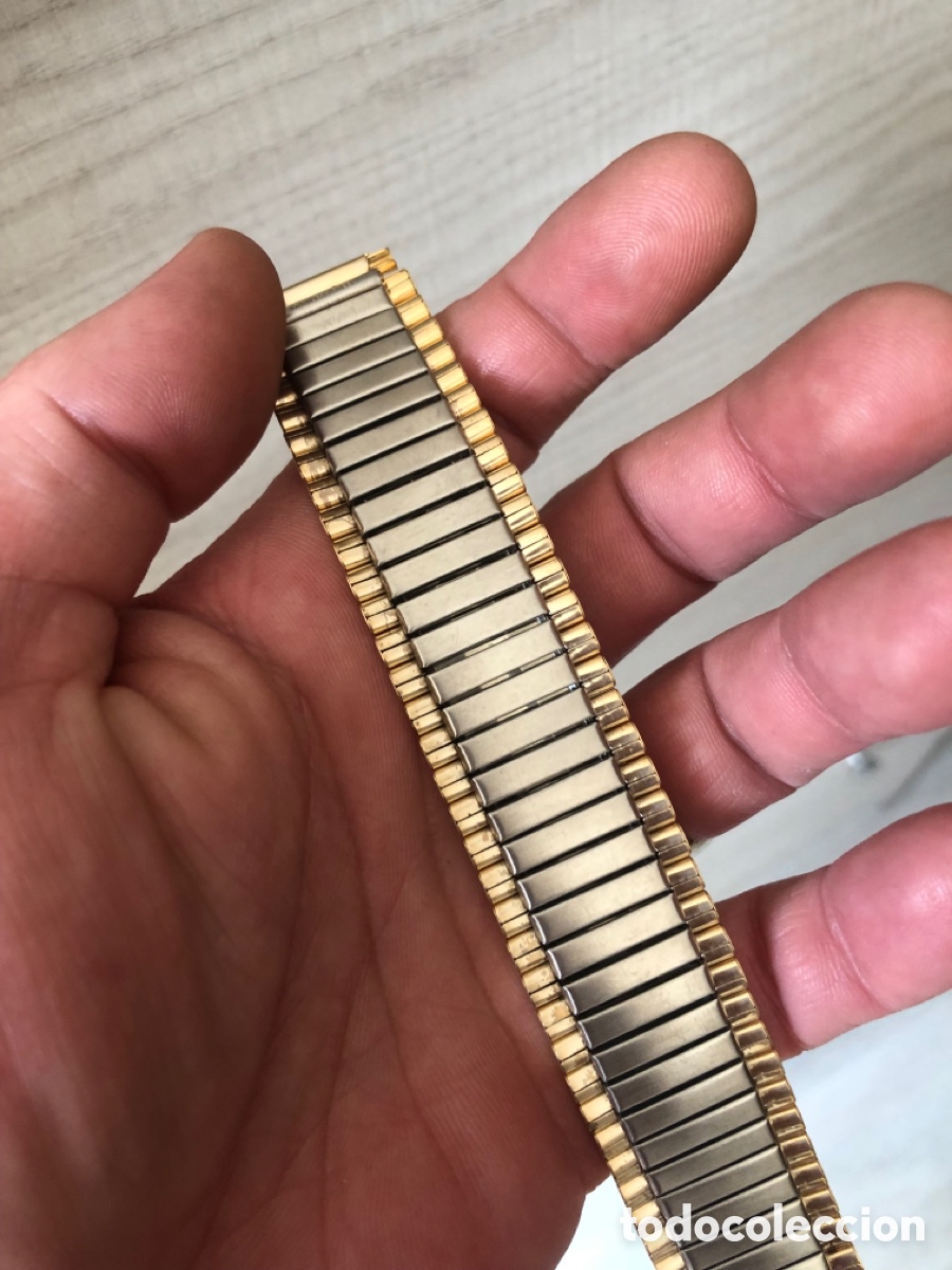 Recambios de relojes: Correa extensible ba&ntilde;o de oro a estrenar - Foto 3