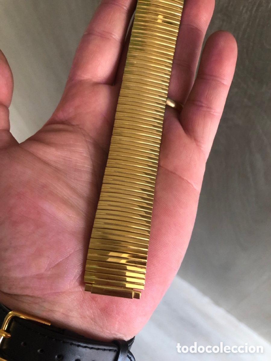 Recambios de relojes: Correa extensible ba&ntilde;o de oro a estrenar - Foto 7