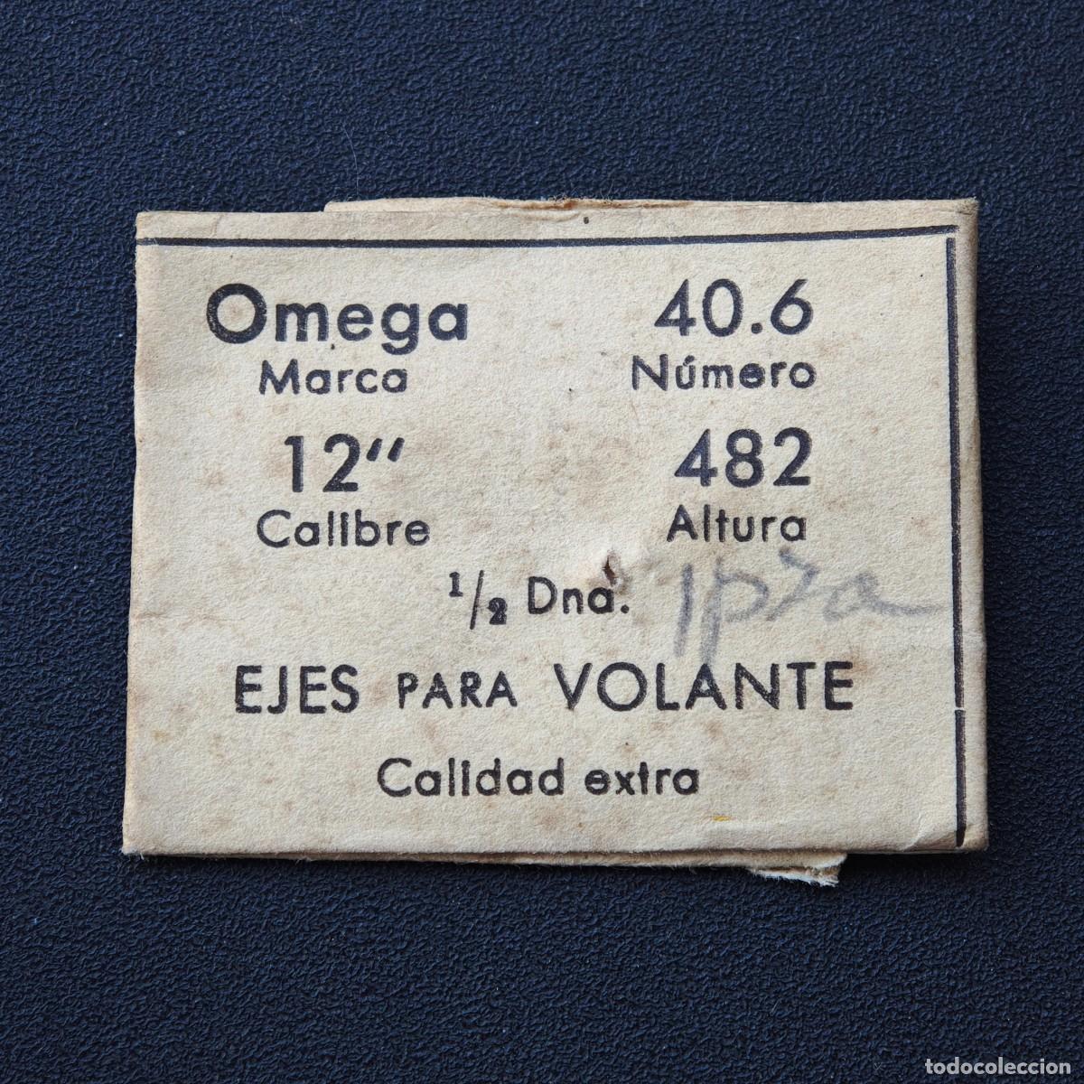 Recambios de relojes: OMEGA 40.6 482 12'' balance staff eje volante vintage watch reloj motre orologio