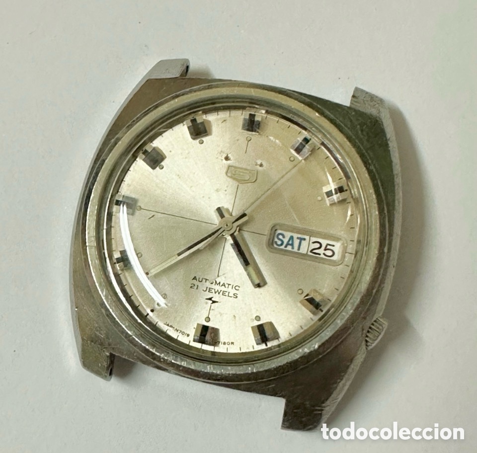 Recambios de relojes: Antiguo Reloj SEIKO (5) 7019-7110 Autom&aacute;tico con d&iacute;a y fecha Jap&oacute;n vintage