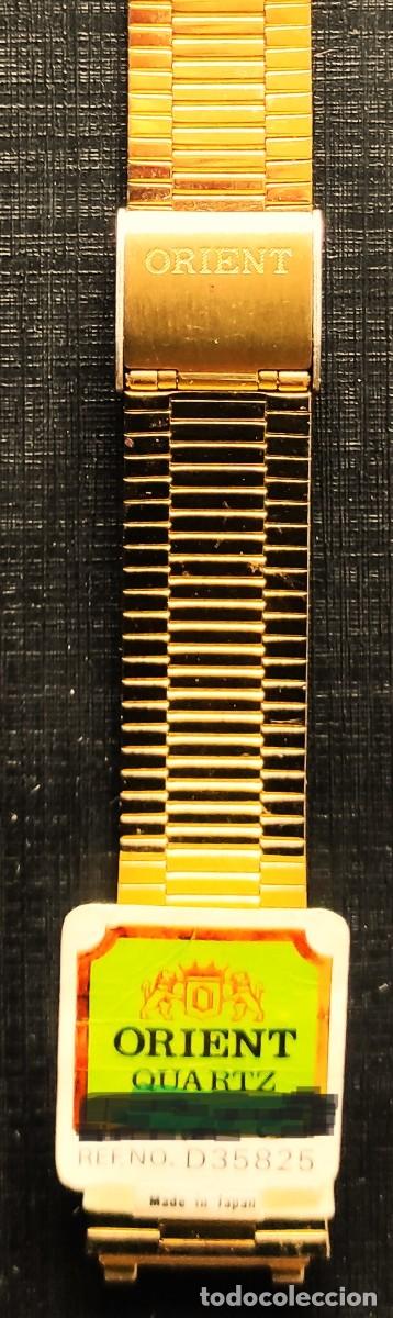 Pi&egrave;ces de rechange de montres et horloges: ORIENT - CORREA DE ACERO DORADO 18 mm - LARGO 17 cm - ORIGEN JAPON - REF. D35825 - NUEVA