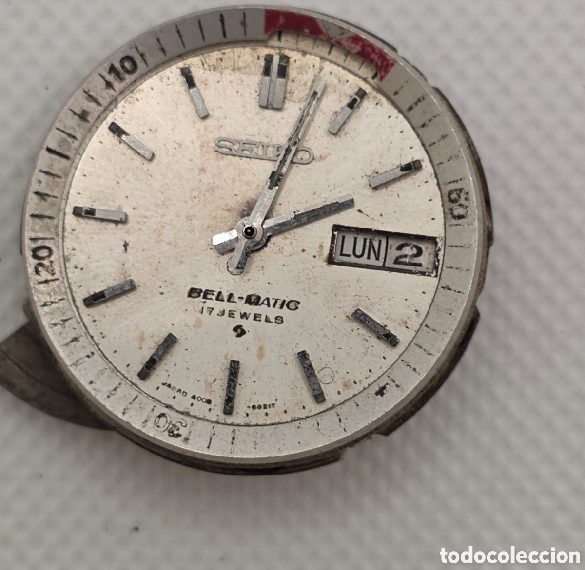 Recambios de relojes: Movimiento Seiko Bell-Matic 17 Jewels Autom&aacute;tico con Esfera Original &ndash; Para Piezas o Reparaci&oacute;n