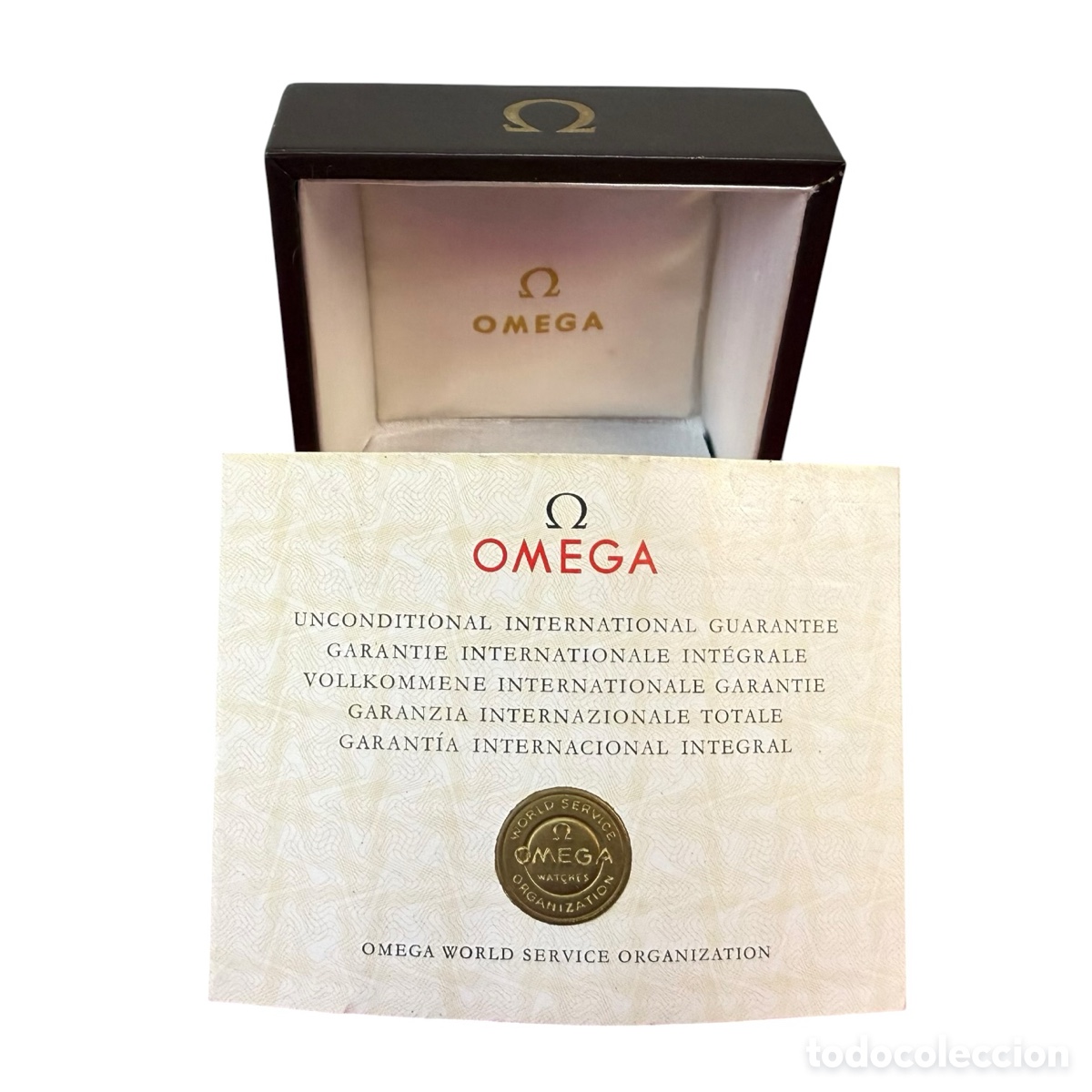 Recambios de relojes: OMEGA. Estuche Vintage Omega x Loewe a&ntilde;os 60 &ndash; Caja y Garant&iacute;a Original
