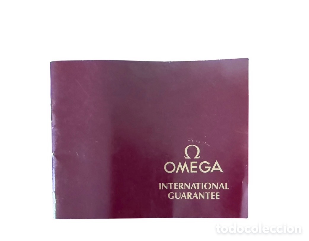 Recambios de relojes: OMEGA. Librito de Garant&iacute;a Internacional Omega Vintage de 1989