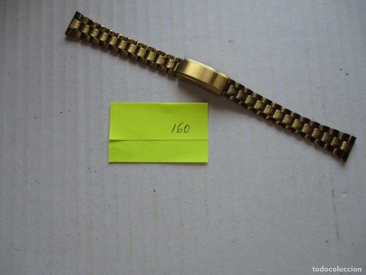 Recambios de relojes: CORREA RELOJ SE&Ntilde;ORA , METALICA DORADA. LARGA 15.7 CM. Y ORIFICIO PASADOR 1.4 CM.