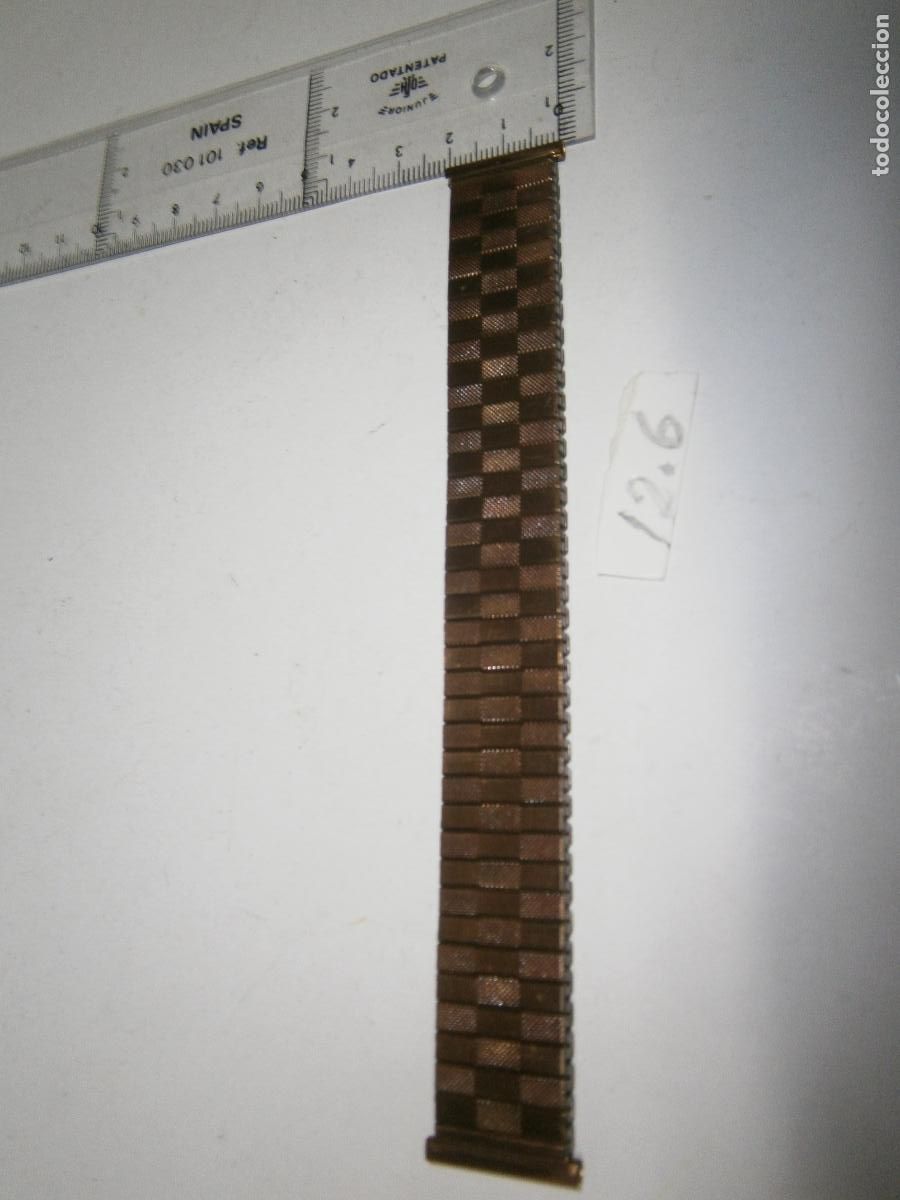 Recambios de relojes: ANTIGUA CORREA METALICA PARA RELOJ VINTAJE NUEVA SIN USAR DORADA