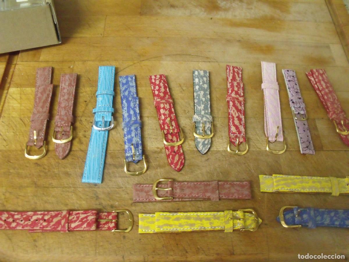 Recambios de relojes: 15 correas de piel fantasia para relojes de se&ntilde;ora-lote 675