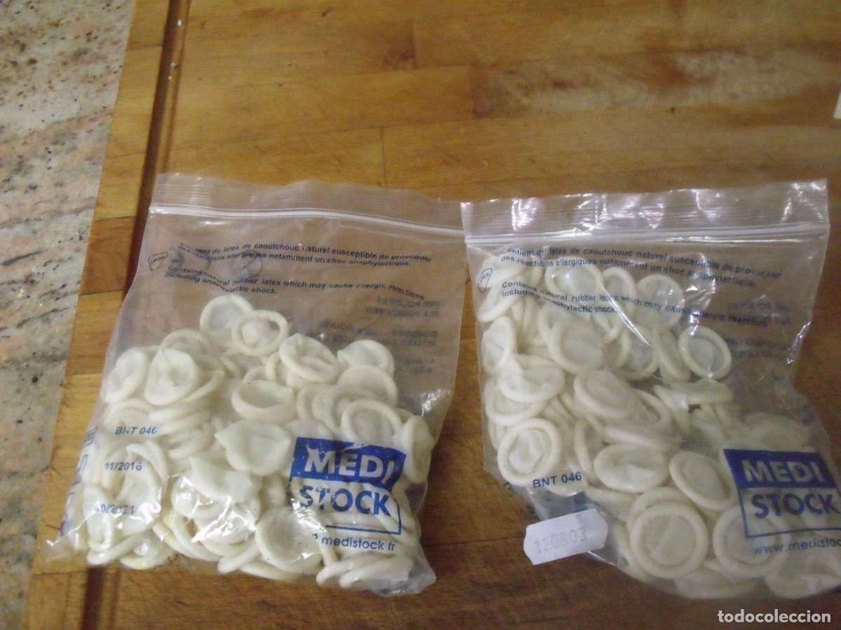 Recambios de relojes: 2 BOLSAS CON DEDILES DE LATEX PARA RELOJERO-LOTE 675