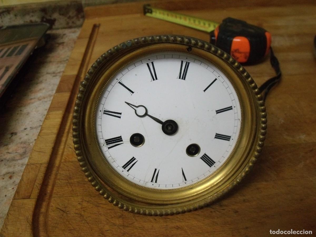 Recambios de relojes: ANTIGUA MAQUINARIA PARIS RELOJ SOBREMESA-A&Ntilde;O 1850-SUSPENSION HILO-LOTE 673-FUNCIONA