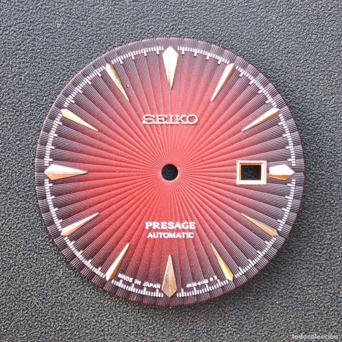 Recambios de relojes: SEIKO Presage automatic red 4R35 esfera reloj watch dial montre cadran orologio quadrante japan