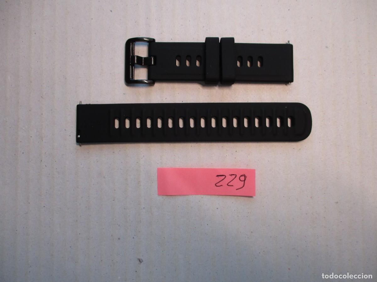 Recambios de relojes: CORREA RELOJ CAUCHO NEGRO , NUEVA , LARGO 20 CM ANCHO 2 , ANCHO CONECSION 2 CM. CON PASADORES FOTOS