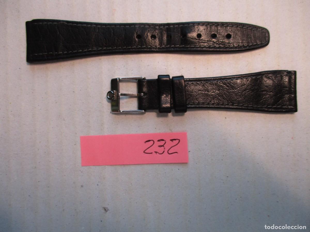 Recambios de relojes: CORREA RELOJ PIEL NEGRA , USADA , LARGO 18.5 CM. ANCHO 1.3 CM Y CONECSION 1.9 CM VER FOTOS