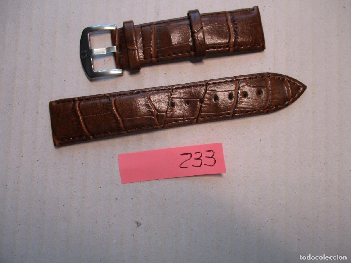 Recambios de relojes: CORREA RELOJ PIEL MARRON , BUEN ESTADO, VER FOTOS LARGO 19.5 , ANCHO 2.00 Y cONECSION 2.1 CM.